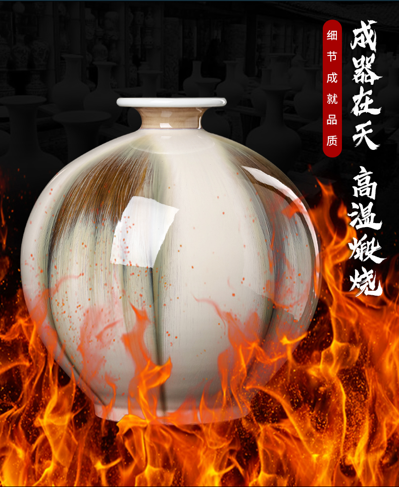 Jingdezhen ceramics archaize crack vases, flower arranging Chinese style furnishing articles, the sitting room porch home TV ark, adornment