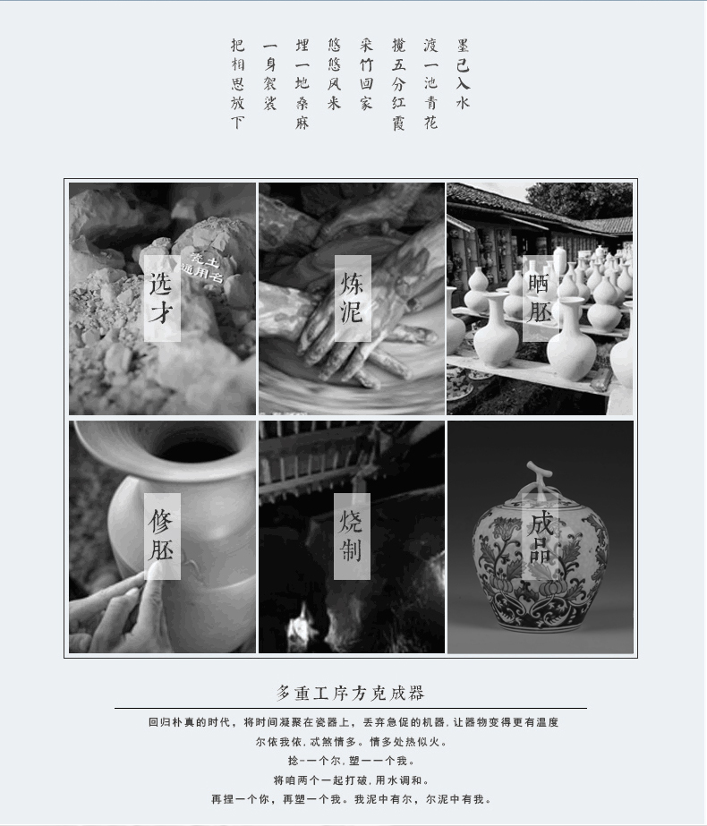 Jingdezhen blue and white storage tank furnishing articles of the new Chinese style household ceramics archaize with cover sitting room apple canned act the role ofing is tasted