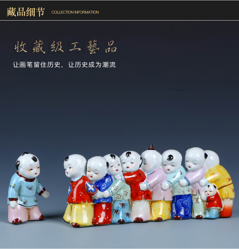 Jingdezhen porcelain dolls small creative home furnishing articles express character its sitting room decorates classic rural desktop