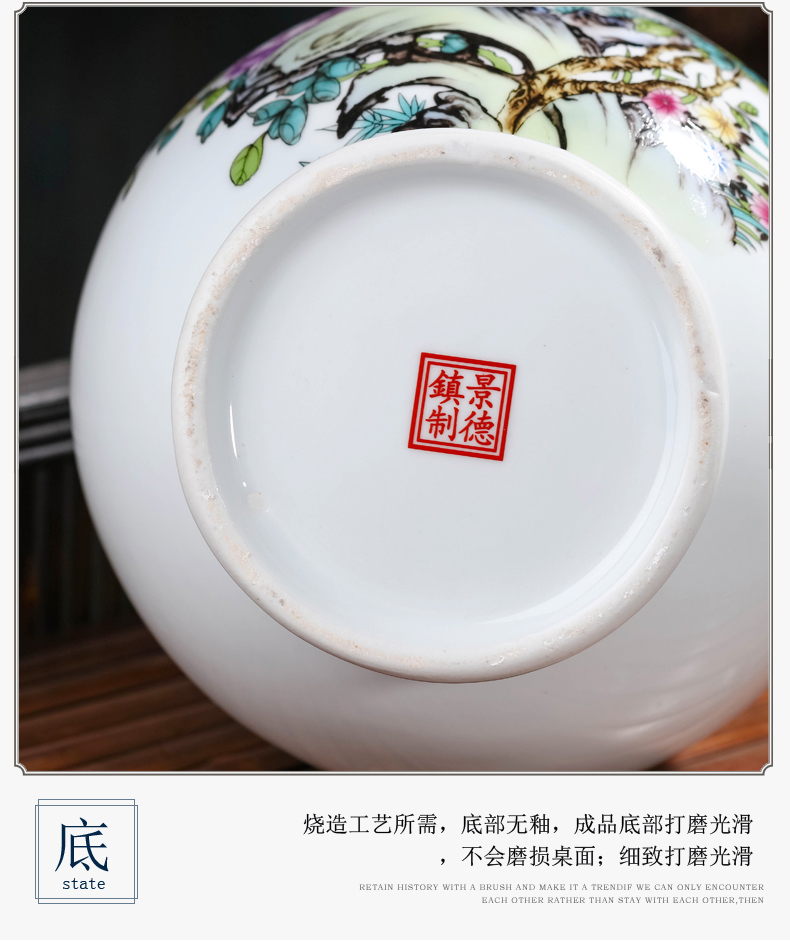 Jingdezhen big vase expressions using wide ceramic flower arranging water raise household TV ark, place of the sitting room porch decoration