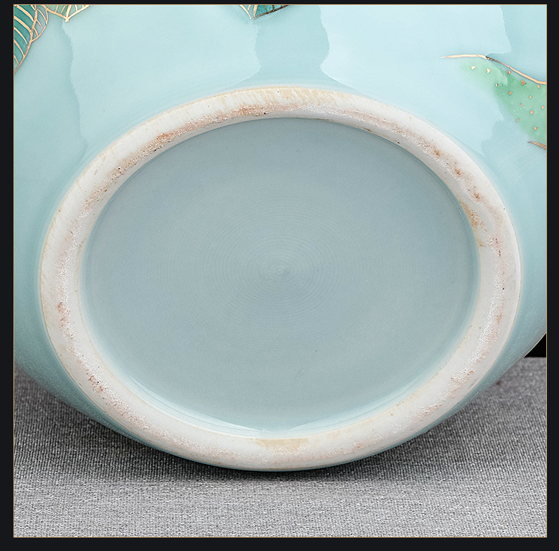 Jingdezhen famous hand - made ceramics paint the big vase furnishing articles sitting room sitting room of Chinese style household adornment arranging flowers