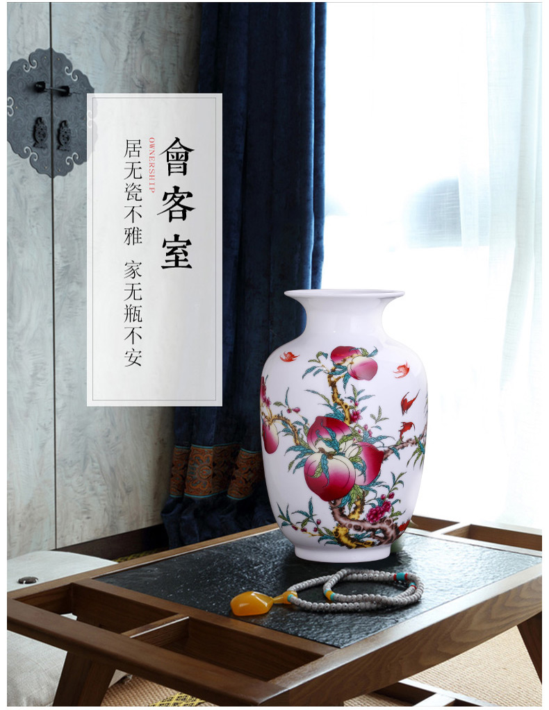 Jingdezhen ceramics live figure floret bottle home furnishing articles dried flower arranging flowers, Chinese style living room TV cabinet