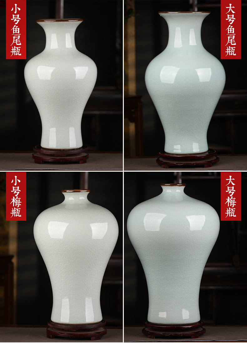 Jingdezhen ceramic vase furnishing articles sitting room of the new Chinese style household flower arranging rich ancient frame wine decorative porcelain arts and crafts