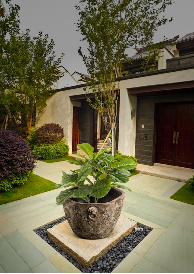 Jingdezhen ceramics manually restoring ancient ways goldfish bowl lotus lotus cylinder flowerpot is suing courtyard garden king