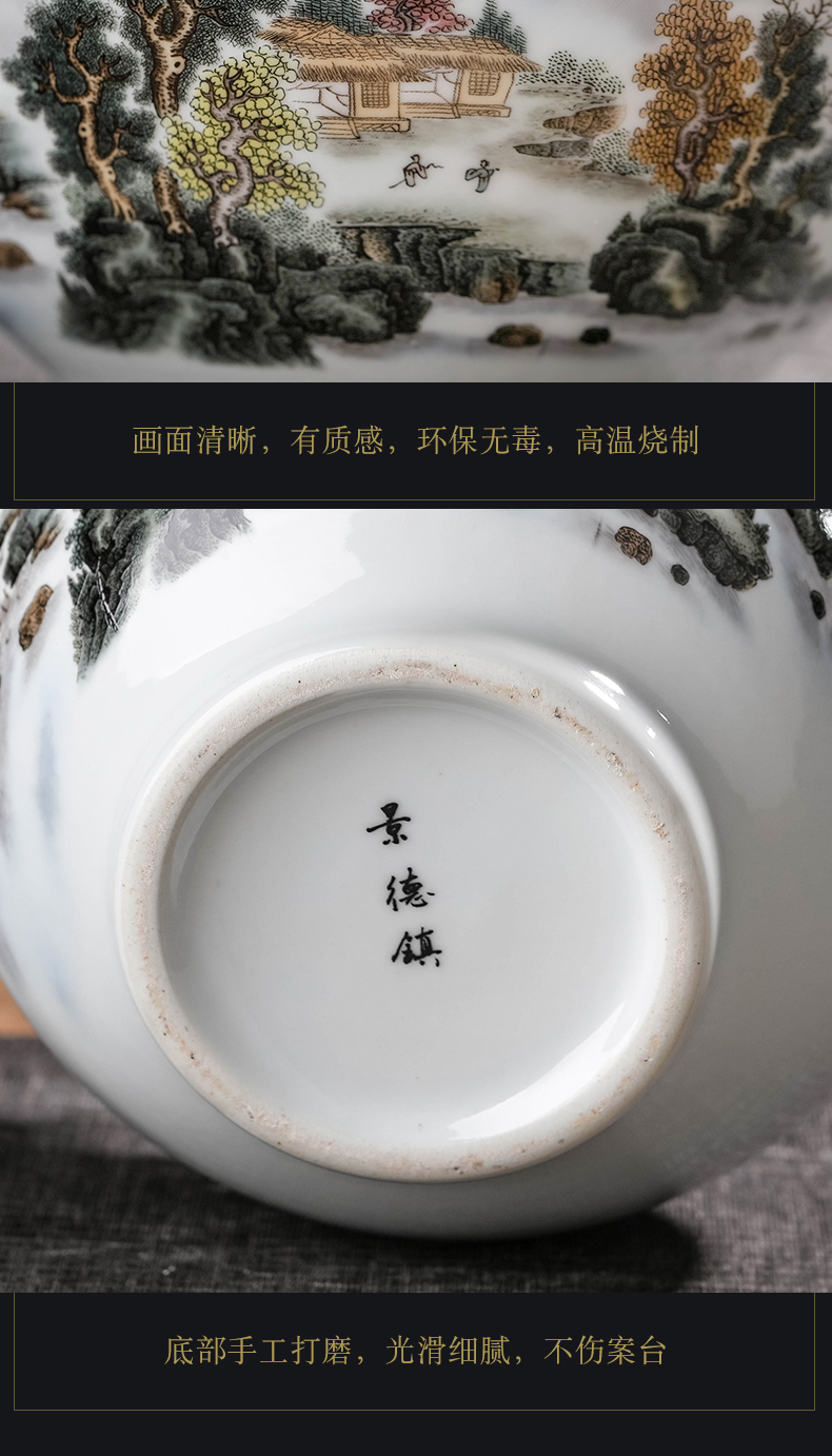 Jingdezhen ceramics vase furnishing articles living room flower arranging Chinese style household wine rich ancient frame decorative arts and crafts