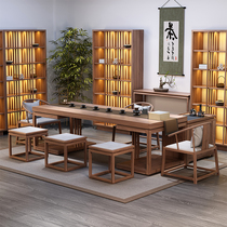 New Chinese solid wood tea table chair combined design Zen-style tea table utiliturized tea table Ukkim tea room furniture custom-made