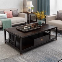 New Chinese tea table rectangular solid wood tea table storage square TV cabinet corner a few guests hall furniture customized