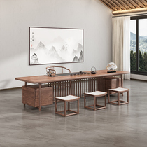 New Chinese Tea Table Zen solid wood Gongfu Tea Desk Tea table and chairs Combined office Tea room furniture Custom Bubble Tea Table
