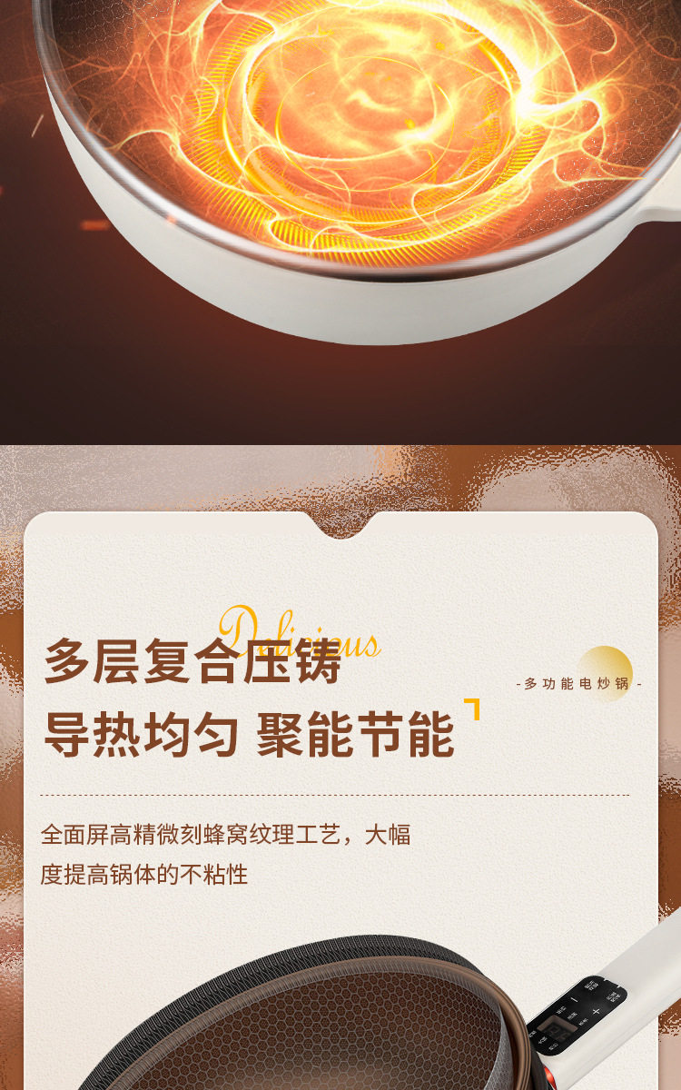 Плиты 电炒锅多功能一体2025新款炒菜蒸煮一体锅电煮锅家用电火锅电饭煲 No brand