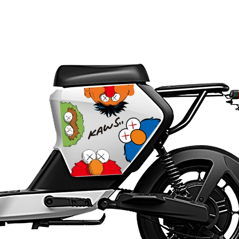 Улица Сезам KAWS Mavericks N1S/G2 Аниме мультфильм царапки Маленькая черепаха Yaddi Электрический мотоцикл модификации наклейка