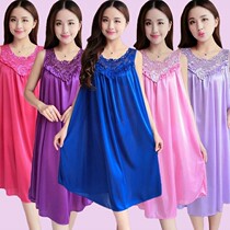 Ice Silk Multi optional Summer lace Sleeping dress Sleeping dress Girls Ice Sexy Harness Thin big code Home Home Clothes
