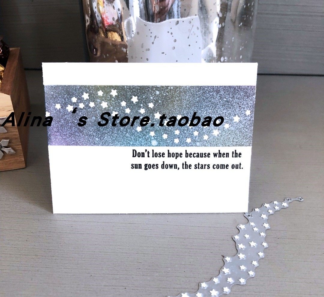 Cutting template DIY templating cutting die greeting cards Scappbook making tool stars two strings