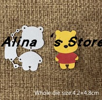 Cutting template DIY template cutting die greeting card album Scrapbook Making tool Little Bear Vini