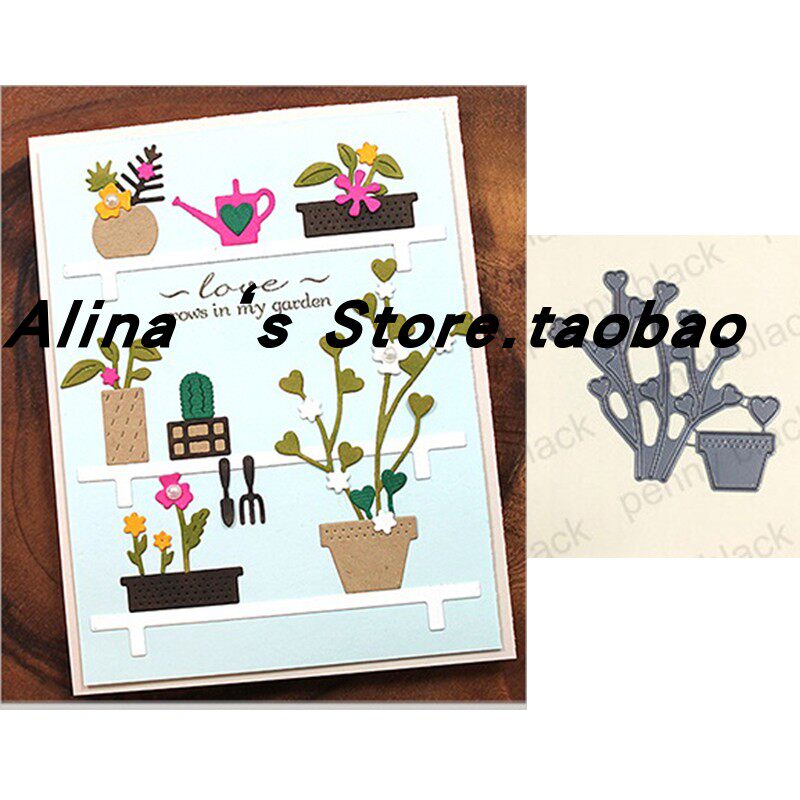 Cutting template DIY die cutting die card album Scrapbook making tool for plant potted
