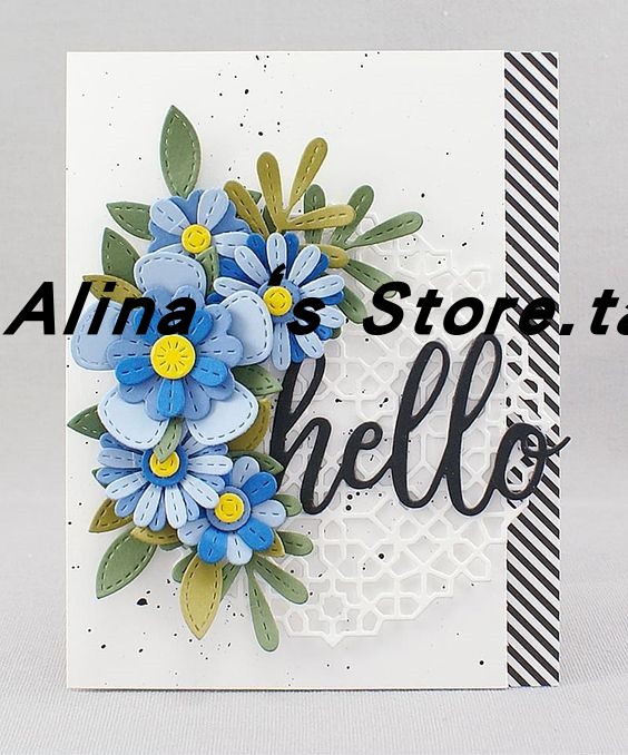 Cut formwork DIY templating cutting die greeting cards Scappbook Making tools Flowers Leaves