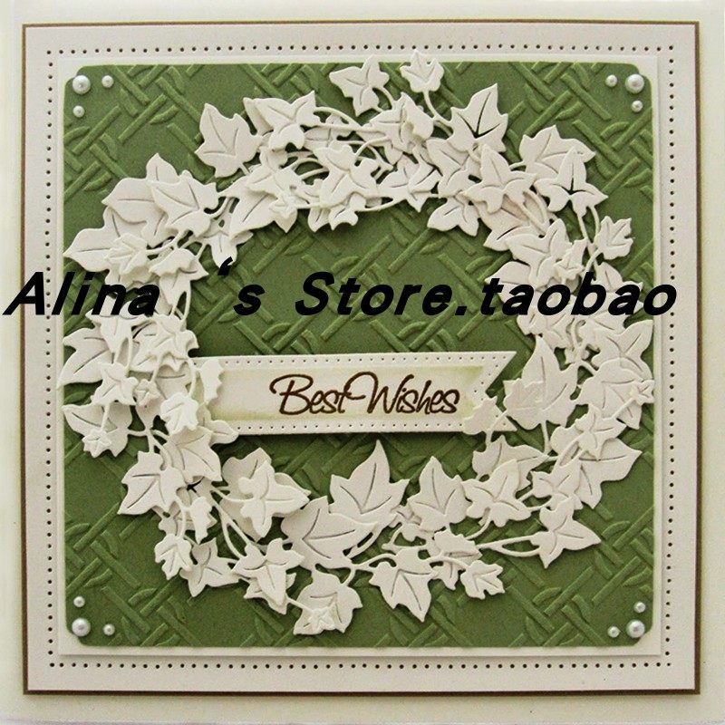 Cut formwork DIY templating cutting die greeting cards Scappbook Making tools Two leaves