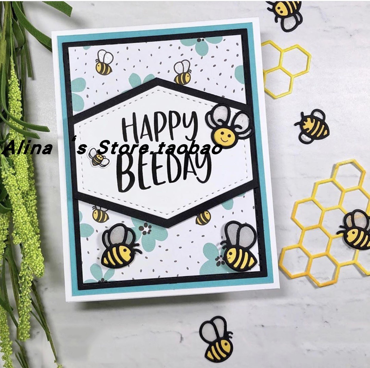 Cutting template DIY mold cutting die Greeting card album Scrapbook Making tools Bee series