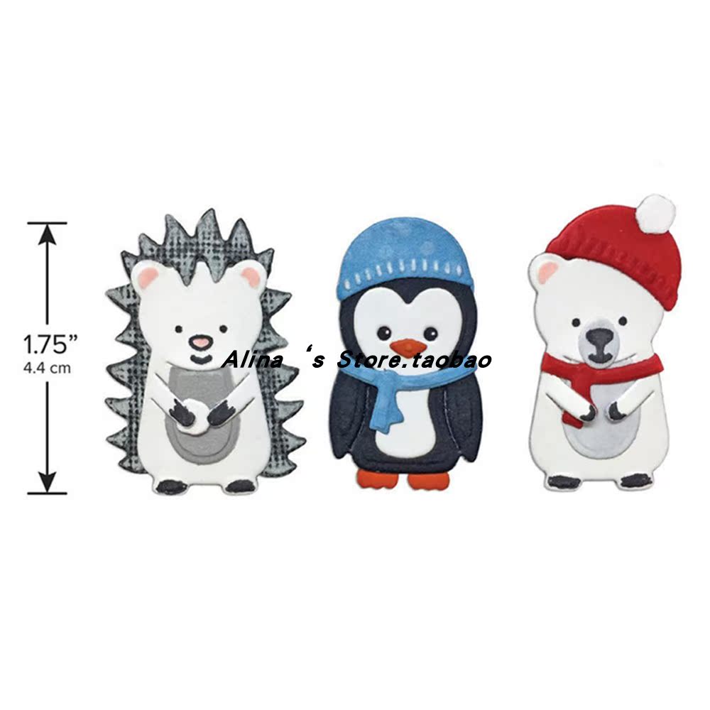 Cut template DIY template cutting die greeting card album Scrapbook Making tool Hedgehog Penguin 