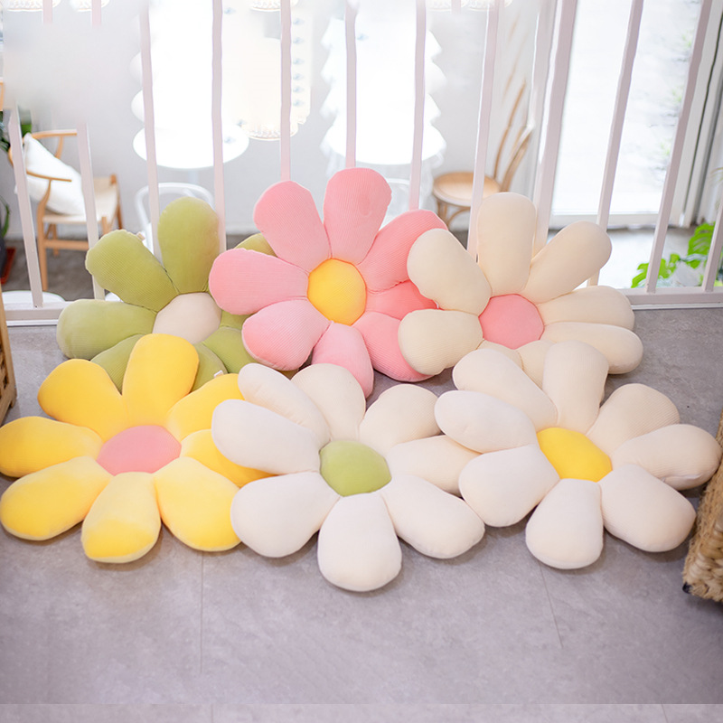 Small daisy flower pillow ins petal sun flower plush cushion sofa bed living room cushion pillow bedroom