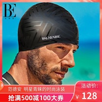 Van Dean fashion printed silicone swimming cap unisex long and short hair ear protection professional large mens and womens swimming cap