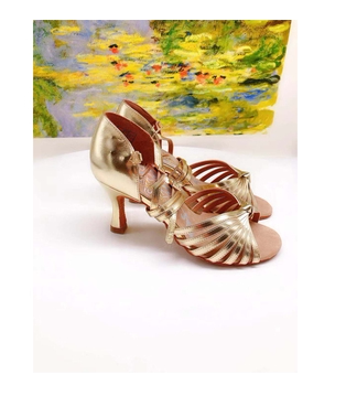 New products Latin dance shoes ADSissfun 4th generation A2079-03 gold spray gold face Exercise Competition Professional students