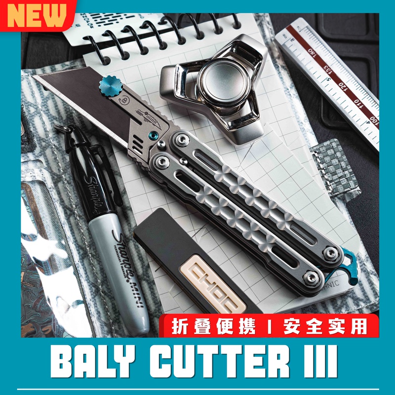 Moyeworks Sharp Shark Baly Series Bcu3 Small Titanium-Zirconium Utility Knife Portable Quick-Open Quick-Release Edc Moyeworks Sharp Shark Baly Series Bcu3 Small Titanium-Zirconium Utility Knife Portable Quick-Open Quick-Release Edc