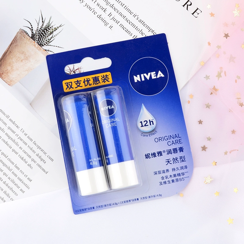 2 Nivea Lip Balm Giữ ẩm Giữ ẩm Chống khô Sửa chữa Khử môi Môi Nam và Nữ Son môi