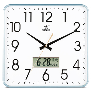 现代简约细边静音金属石英挂钟