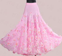 Ballroom Dancing Big Swing Skirt Half Body New National Standard Dance Dress Morden Dance Dancer Dress Waltz Interdance Practice