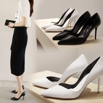 Single shoe woman 2022 new fine heel 32 yard summer white wedding shoes Korean version adult gift evening gown small frescoed high heel shoes