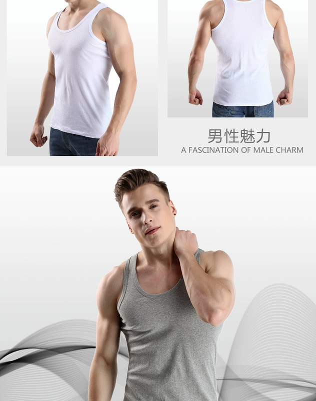 Áo vest nam Hengyuanxiang modal cotton cotton thể thao RC mồ hôi thoải mái và thoáng khí chạm đáy áo thun mùa hè