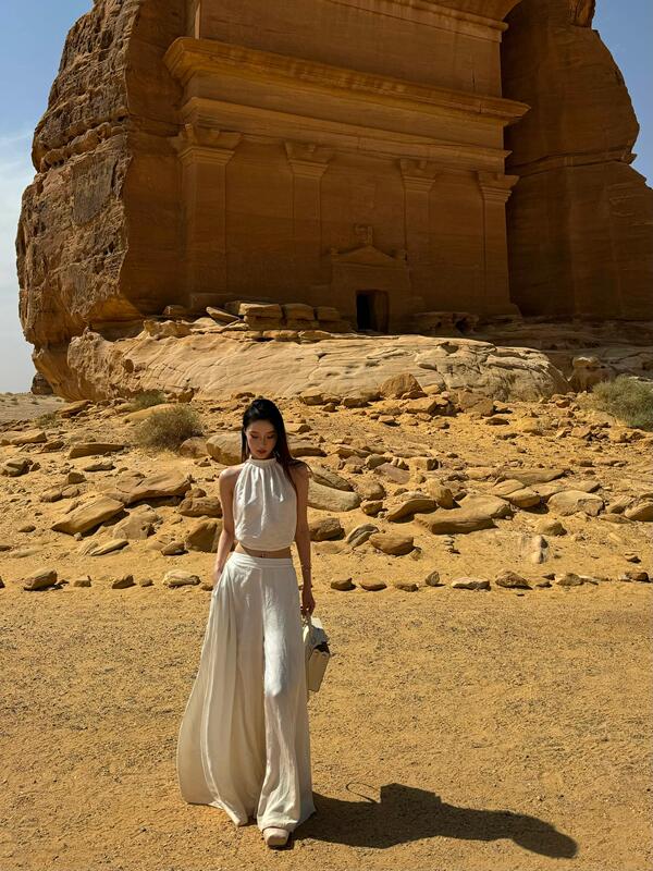 Correct Version, if Not, You Can Return It】【Sun God Moon】2024 Spring/Summer Flowy Wide-Leg Acetate Trousers Correct Version, if Not, You Can Return It】【Sun God Moon】2024 Spring/Summer Flowy Wide-Leg Acetate Trousers
