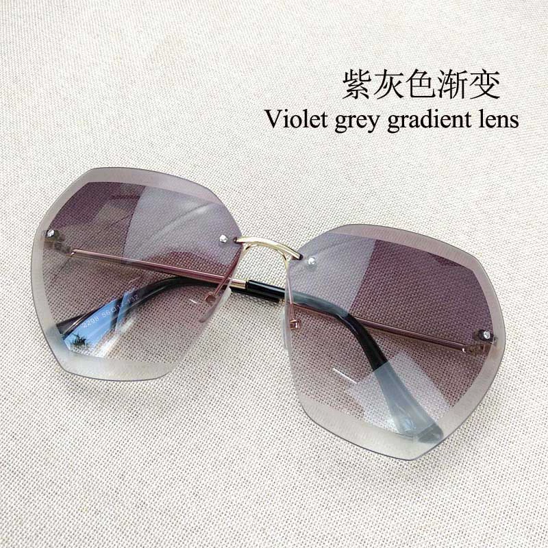 Tất cả Chen Meimei mới hộp lớn cắt kính râm nữ xu hướng đại dương mảnh kính mát đường phố kính bán buôn kính mắt thời trang