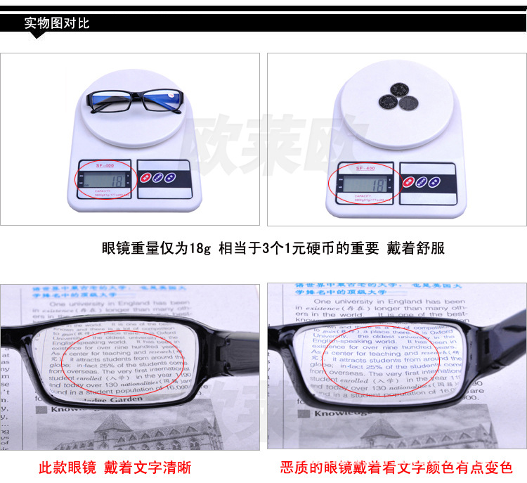 Nhà máy trực tiếp toàn khung cận thị bán buôn thời trang hipster nam và nữ kính khung bức xạ lớp phủ màu xanh mắt - Kính khung kính cận thời trang