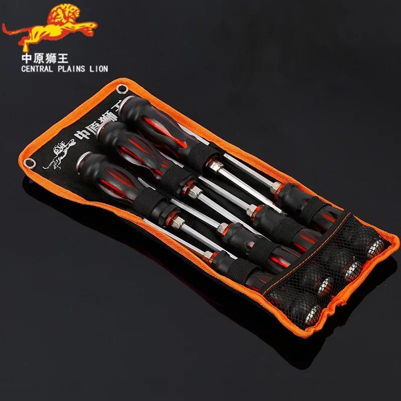 Multi-function screwdriver set eleven words from Germany imported steel large size with magnetic hard flat mouth ten screwdrivers