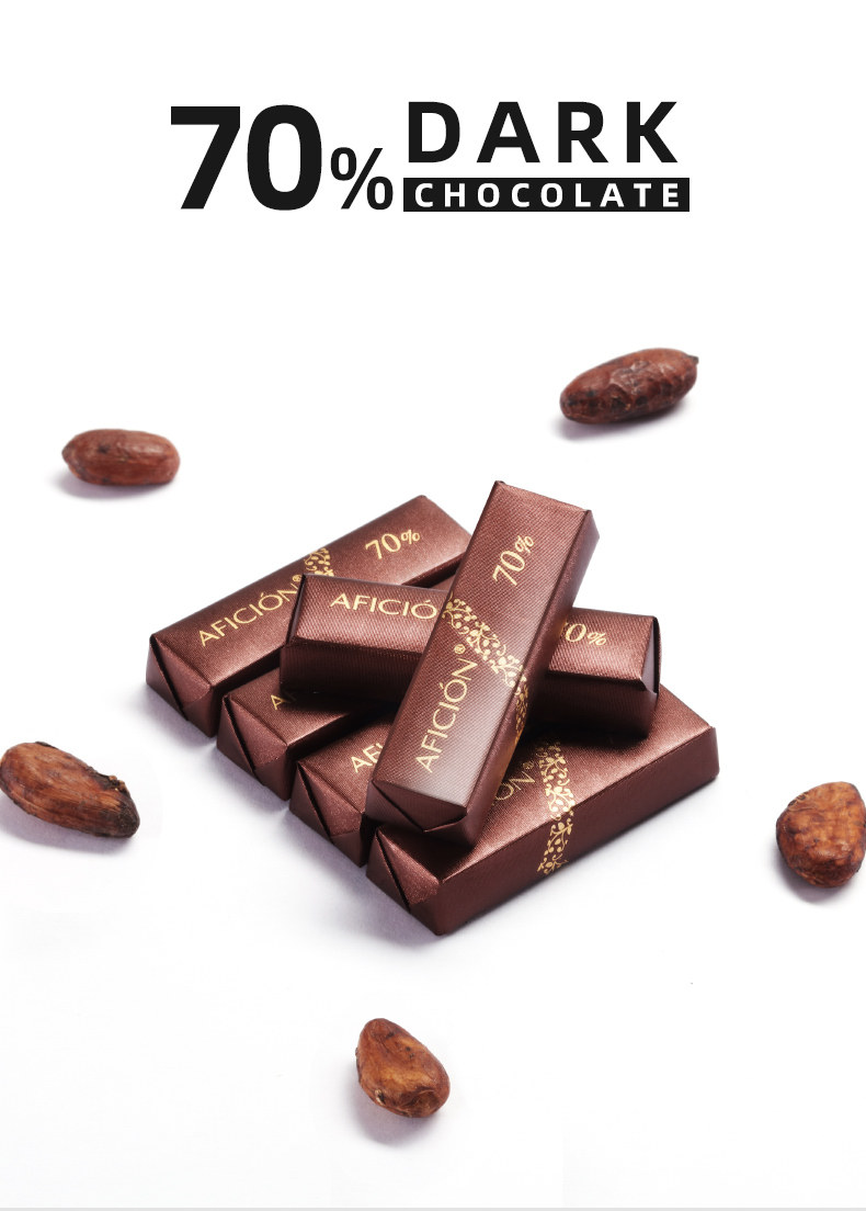 歌斐颂 70%黑巧 纯可可脂巧克力 320g*2盒 图6