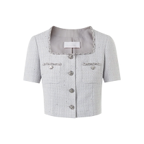 Rheinfleur small fragrant square collar retro chic short coat design temperament suit 2024 summer new style