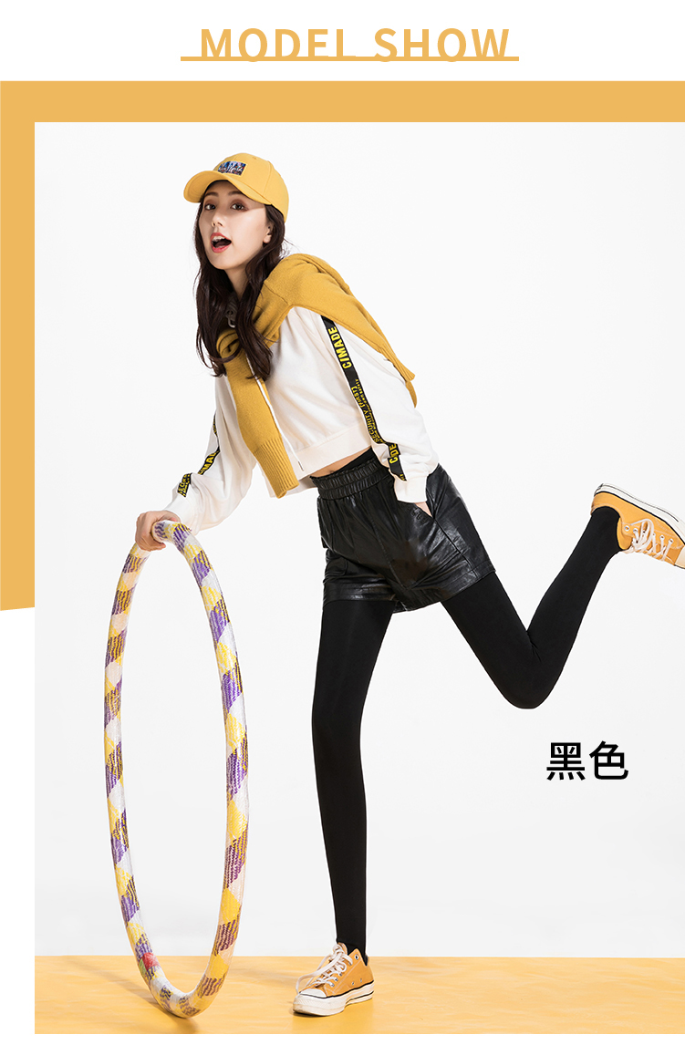 Quần yiyang của phụ nữ quần legging eo cao mùa thu và mùa đông cộng với quần lửng nhung nữ co giãn thậm chí là quần dày áp 1511 quần đũi ống rộng nữ