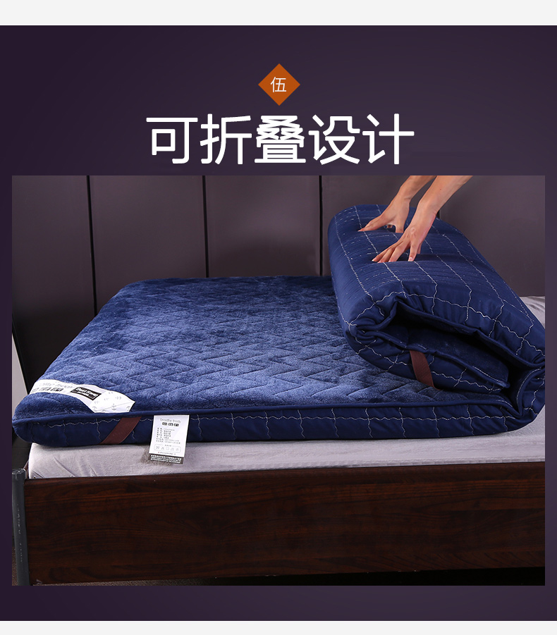 Dày flannel xốp ký túc xá sinh viên nệm là 1,5 tatami nệm đơn đôi 1.8m1.2 sub-mét - Nệm đệm đơn