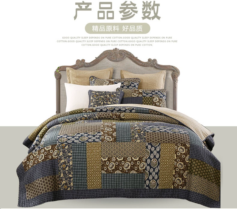 Mỹ ba mảnh bông bông rửa Quilt lạnh mát vào mùa hè và bộ đồ giường ba mảnh ba mảnh bìa giường - Trải giường