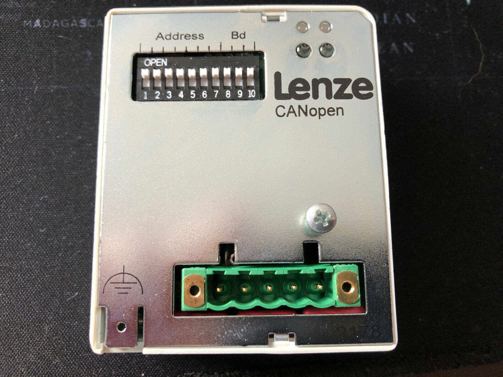 The German Lenze frequency inverter module EMF2102IBCV003