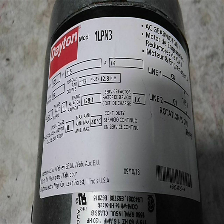 USA DAYTON motor 1LPN1 in the United States of America