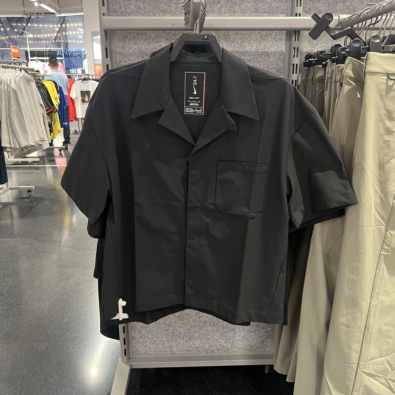 Nike Nike 24.7 Series Unbounded Elastic Men's Short-Sleeved Shirt Loose Breathable Button-Up Top If2735-010 Nike Nike 24.7 Series Unbounded Elastic Men's Short-Sleeved Shirt Loose Breathable Button-Up Top If2735-010