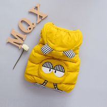 Girls  horse clip Childrens little boy down waistcoat Autumn and winter baby female cotton vest vest outside the baby foreign style