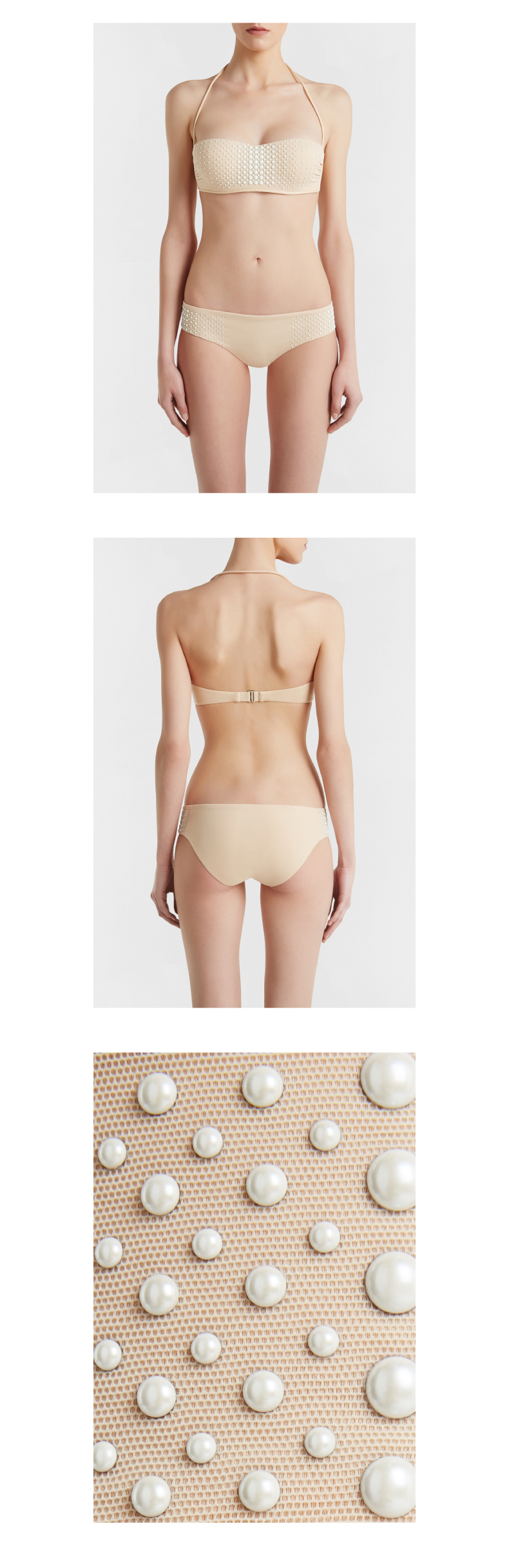 LA PERLA Bà PEARLS FALL Bộ sưu tập Mùa hè Quần mới đi biển Thời trang đính cườm bikini - Bikinis váy tắm biển đẹp