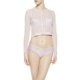 Bộ sưu tập La Perla Ms Tulle Nervures Silk Silk Satin Short Pyjama Áo sơ mi phối cảnh gợi cảm pijama lụa