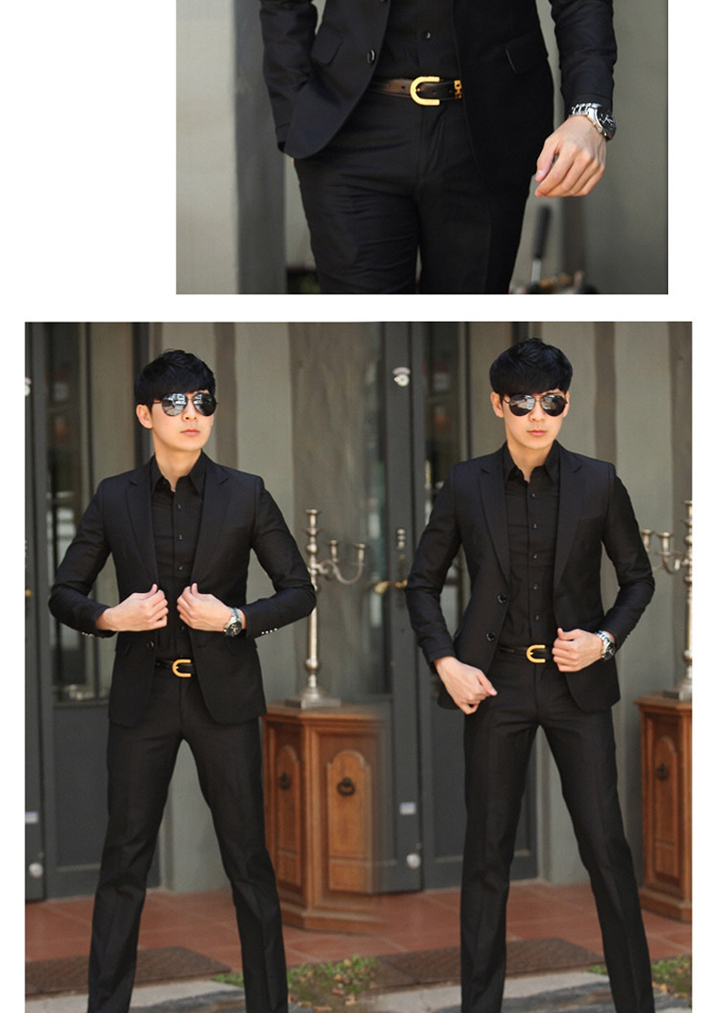 Bộ đồ vest nam ba mảnh công sở phù hợp với chuyên nghiệp phù hợp với nam Slim chú rể chú rể váy cưới mùa thu quần dài nam