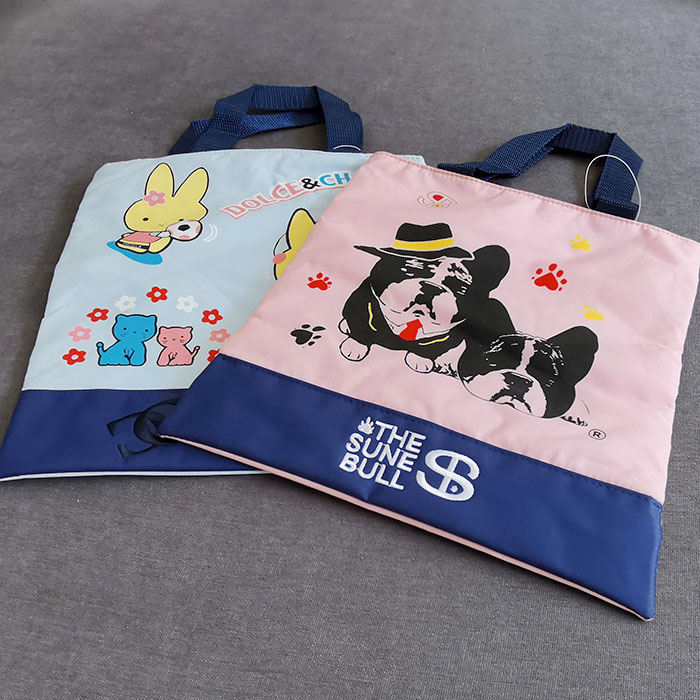 Cute daily single kindergarten children's tote bag cute bunny puppy pattern male and female primary school students supplementary bag