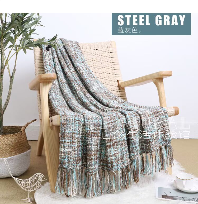 Phong cách Ấn Độ Dệt kim Giải trí Chăn Đông Nam Á Phong cách B & B Khách sạn Trang trí Chăn Sofa Chăn Giường cuối Chăn - Ném / Chăn chăn lông cừu tự nhiên