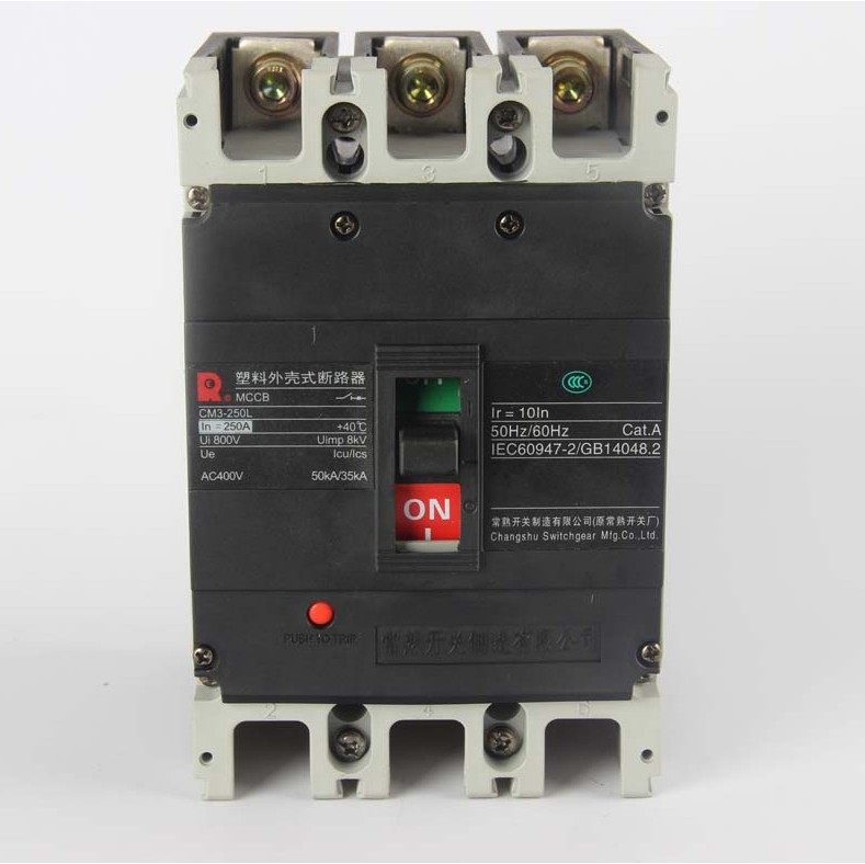 Changshu Plastic enclosure circuit breaker CM3-250L 3300 200A 160A 125A 225A 250A